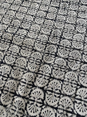 Block Print Handloom Linen Fabric Upholstery Fabric, Pillow Cover Fabric, Curtains ,Craft Use Fabric - Rohiyaan